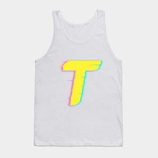 NEON/GLITCH T Letter Tank Top